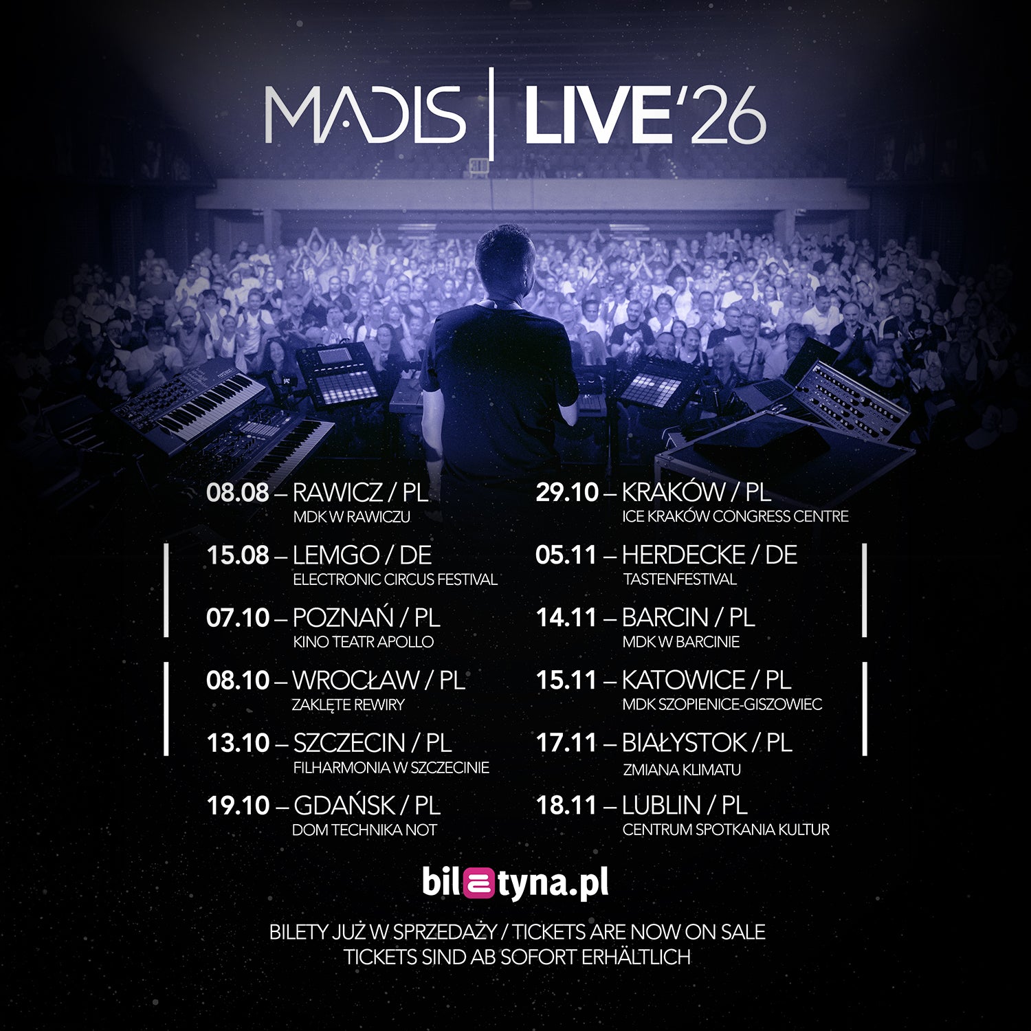 MADIS LIVE'26 - WSZYSTKIE BILETY JUŻ W SPRZEDAŻY!